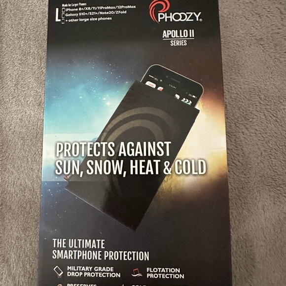 Other - Phoozy Black Phone Pouch protects against sun, snow, heat, cold new in box